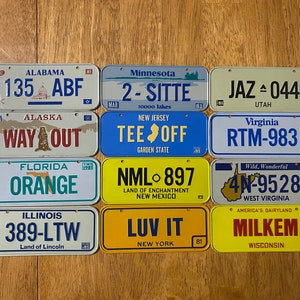 Bicycle registration, cereal plate, mini license plate, USA 1981