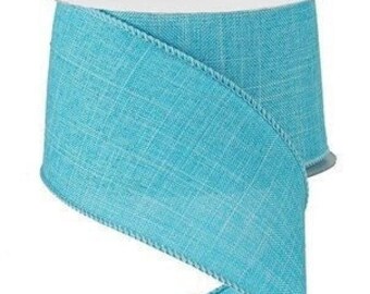 Blue Royal Burlap Wired Ribbon 2.5" X 10 Yards, Wreath Supplies, Blue Ribbon, Beach Ribbon, Beach Wreath, Blue Wired Ribbon, Bows