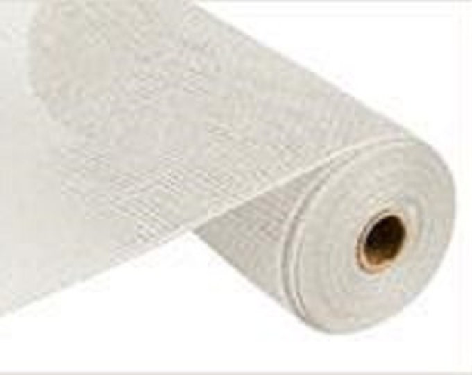 White Poly Burlap Mesh 10 Inch Poly Burlap Mesh Poly Burlap Etsy