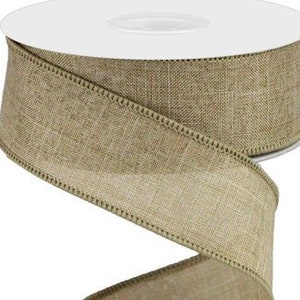 Light Beige Royal Burlap Wired Ribbon, 1.5&quot; X 10 Yards Ribbon, Wreath Ribbon, Wreath Supplies, Beige Ribbon, Ribbon, Fall Ribbon, Bows