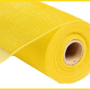 Yellow Deco Mesh 10 Inch, Yellow Deco Mesh, Deco Mesh For Wreaths, 10 Inch X 10 Yards Mesh, Wreath Supplies, Mesh For Sunflower, Yellow