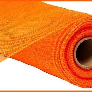 Two Tone Orange Gold Deco Mesh 10 Inches Wide X 10 Yards Long, Orange Deco Mesh, Deco Mesh For Wreaths, Wreath Supplies, Orange Mesh, Mesh