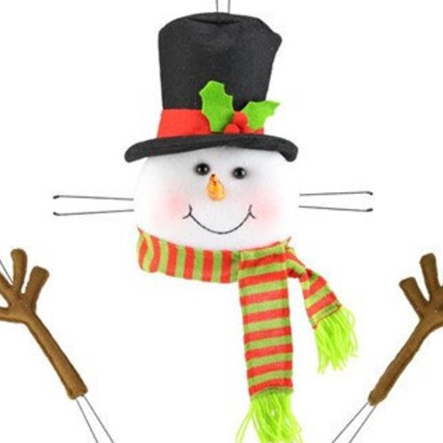 Snowman Wreath Decor Kit Plush Snowman Wreath Accent Snowman Etsy