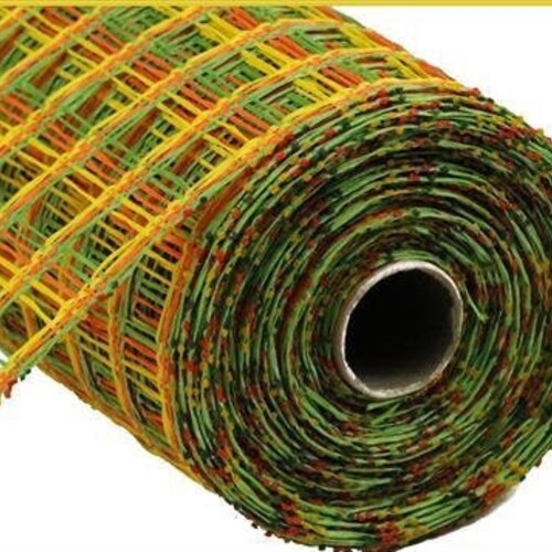 Poly Burlap Check Mesh Yellow 10 Inch Poly Burlap Mesh Poly Etsy