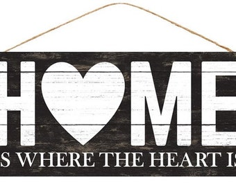 Home Is Where The Heart Is Sign Etsy
