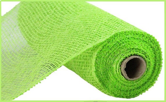 Fresh Green Poly Burlap Mesh 10 Inch, Poly Burlap Mesh, Poly Burlap Mesh  for Wreaths, Poly Burlap, Green Mesh, Wreath Supplies, 10 Mesh 