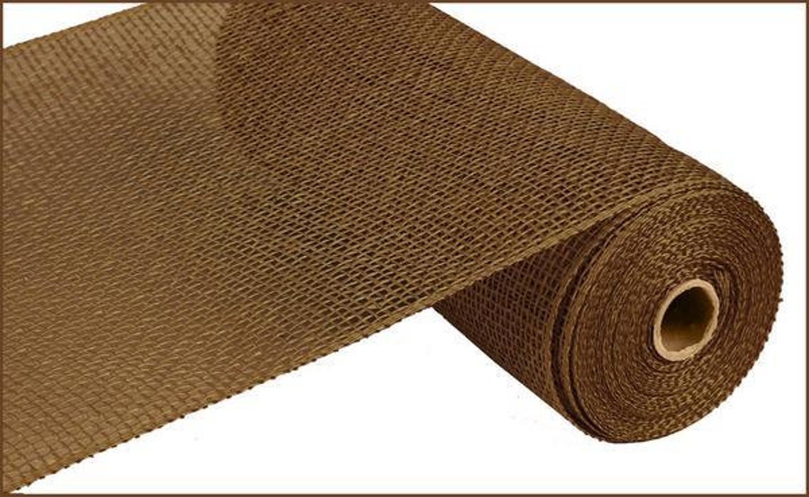 Brown Poly Burlap Mesh 10 Inch Poly Burlap Mesh Poly Burlap Etsy