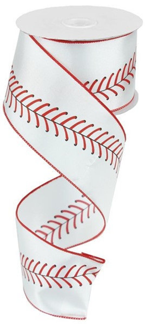 The Ribbon Roll 2.5 x 10yd. Wired Baseball Stitch Ribbon