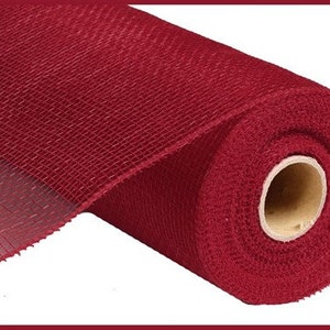 Burgundy Deco Mesh 10 Inch, Burgundy, Deco Mesh For Wreath, 10&quot; X 10 Yards Mesh, Wreath Supplies, Burgundy Mesh, Mesh For Garland, Mesh