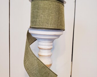Fern Green Royal Burlap 2.5" X 10 Yard Ribbon, Ribbon for Wreaths, Wreath Supplies, Green Ribbon, Ribbon, Green, Fall Ribbon, Fern Green