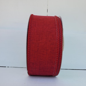 Burgundy Royal Burlap Wired Ribbon 1.5&quot; X 10 Yards, Burgundy Ribbon, Wreath Supplies, Wreath Ribbon, Ribbon for Bows, Fall Ribbon