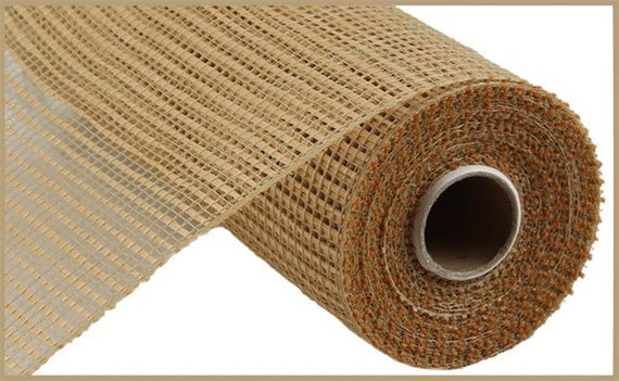 Mesh Wreath Supplies, Fall Poly Burlap Mesh 10 Inches, Fall Mesh