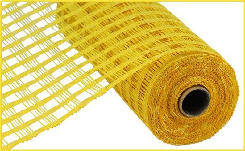 Poly Burlap Check Mesh Yellow 10 Inch Poly Burlap Mesh Poly - Etsy