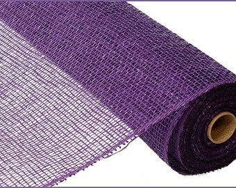 purple burlap fabric