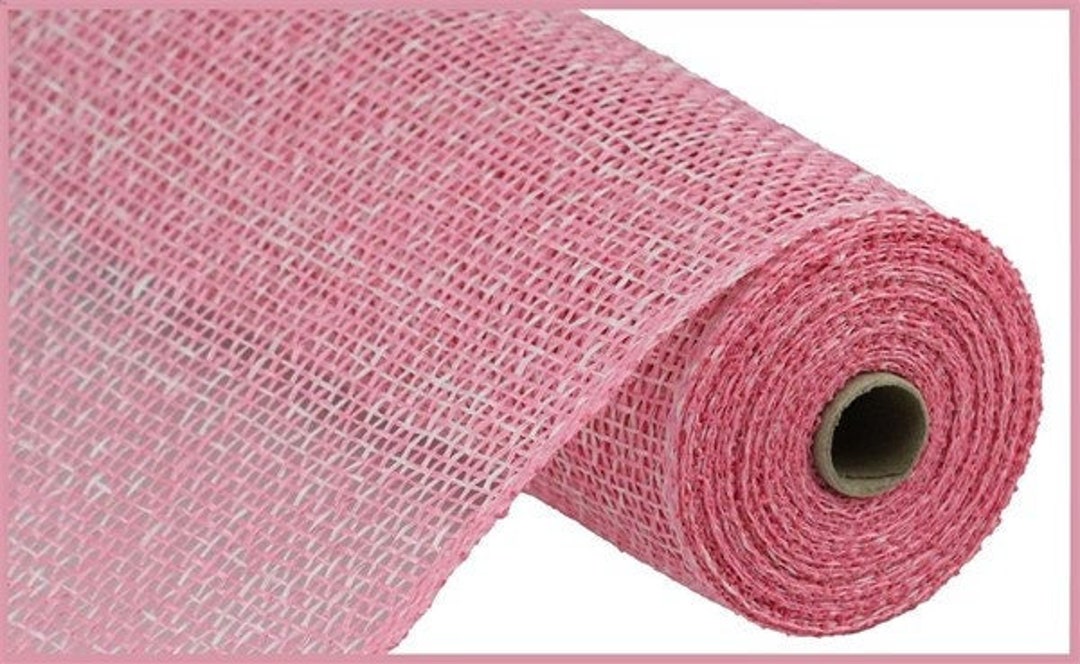 Pink/white Twotone Poly Burlap Mesh 10 Inch Pink/white Poly Etsy