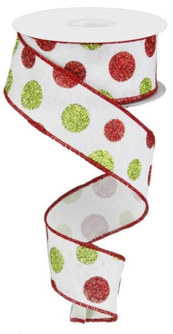 Ruban à Filet Métallique Pailleté 6,3cm X 9m - Bord Scintillant Rouge - Neuf