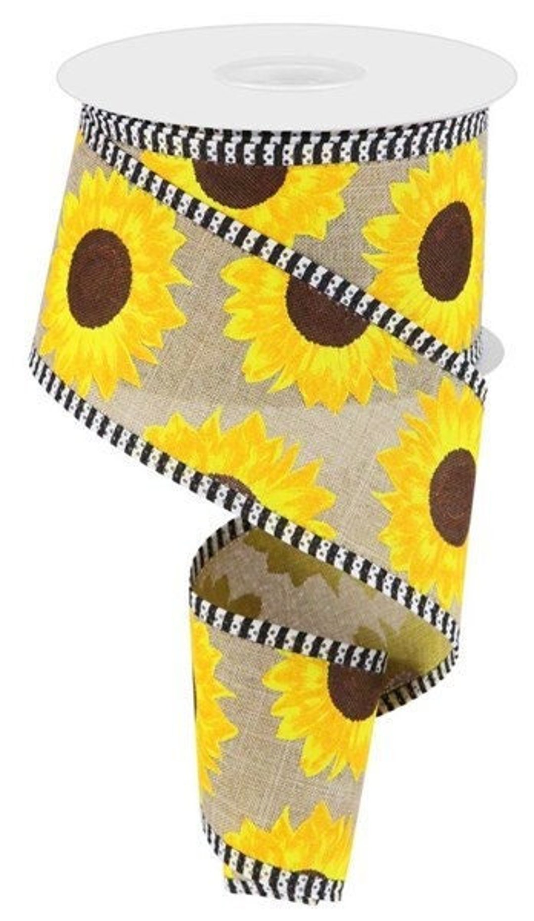 Sunflower Ribbon Spool Sunflower Wired Ribbon 2.5