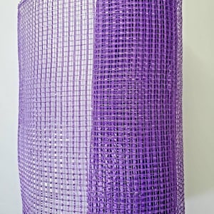 Purple Horizontal Wide Stripe Mesh 10&quot; Wide X 10 Yards, Wreath Mesh, Deco Mesh, Wreath Supplies, Easter, Purple Mesh, Mesh, Fall, Halloween