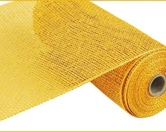 Yellow Poly Burlap Mesh 10 Inch, Poly Burlap Mesh, Poly Burlap Mesh For Wreaths, Poly Burlap, Yellow Mesh, Wreath Supplies, 10 Inch Mesh