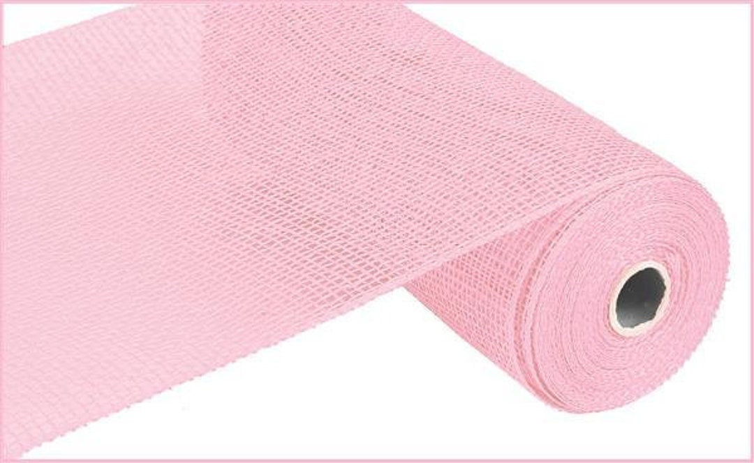 Light Pink Poly Burlap Mesh 10 Inch, Poly Burlap Mesh, Mesh for Wreaths ...