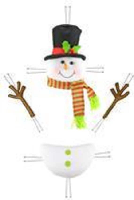 plush snowman wreath accent