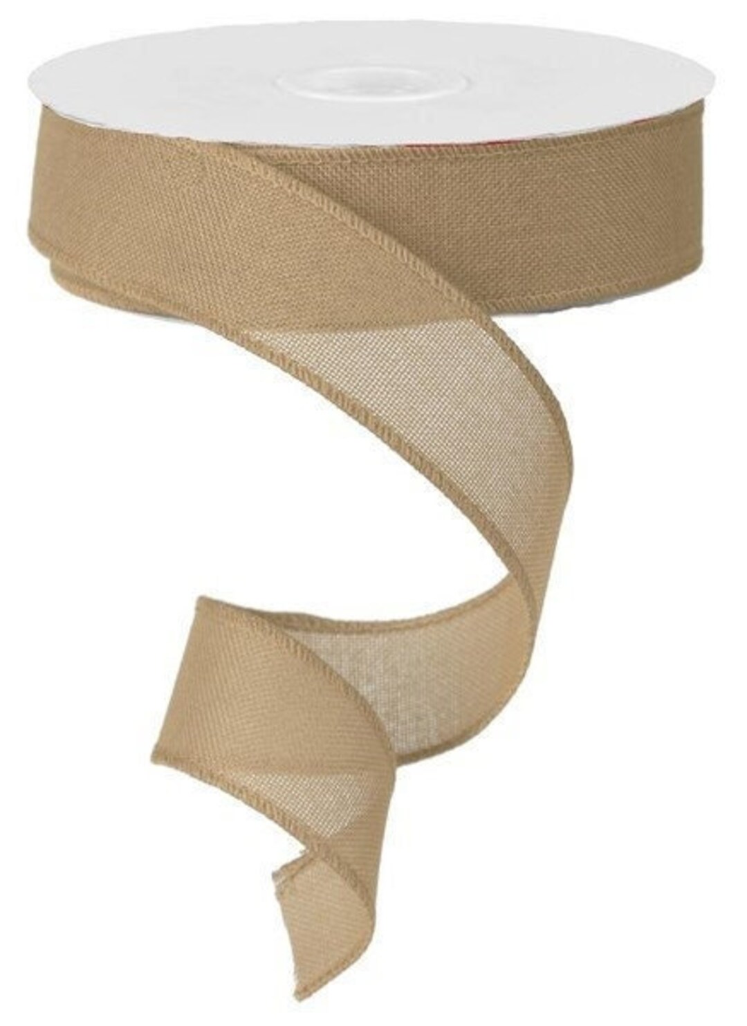 Linen Ribbon Natural 25 Yard X 1.5 Wired Ribbon Etsy