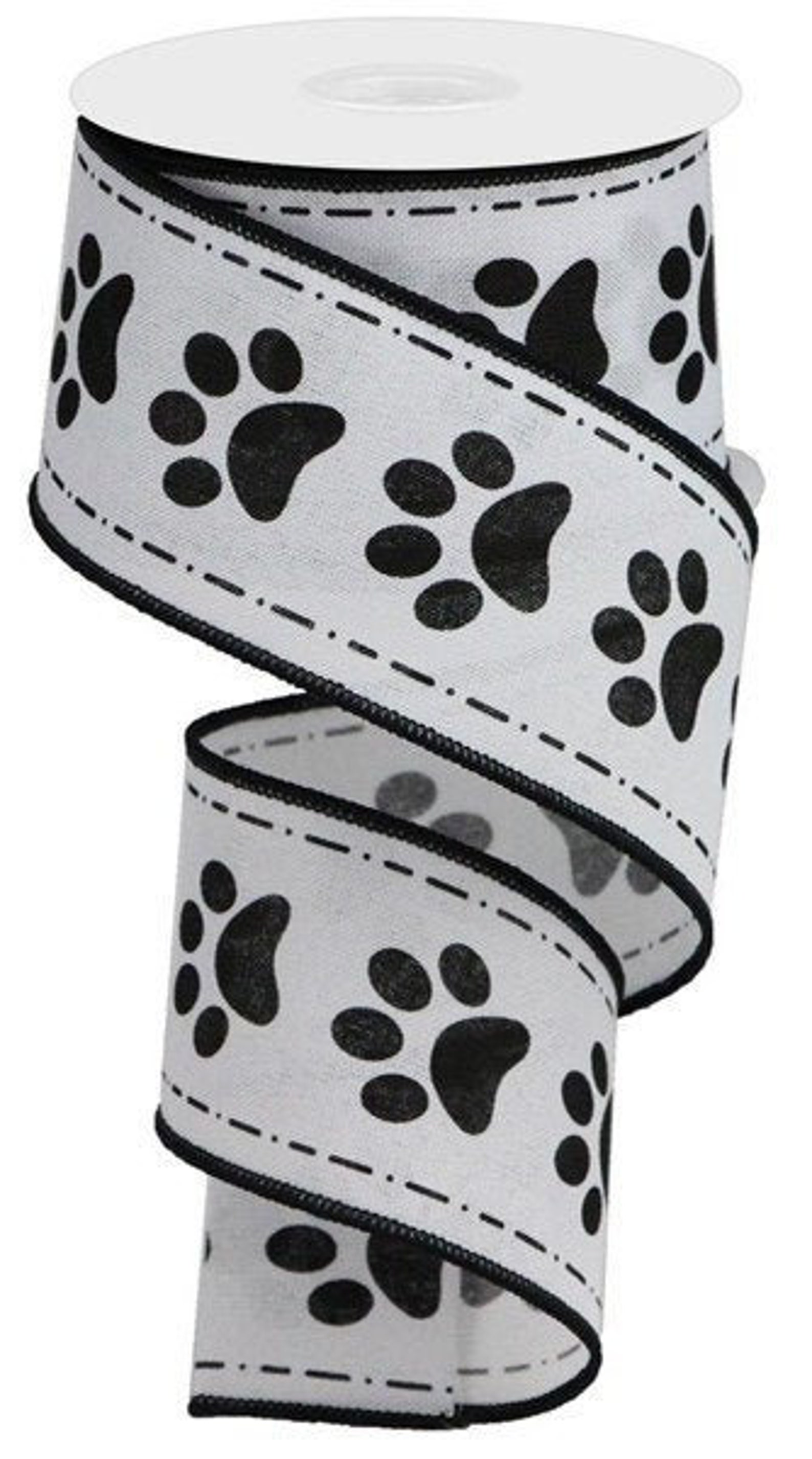 Paw Print Royal Wired Ribbon Dog Ribbon 2.5 X 10 Yards | Etsy