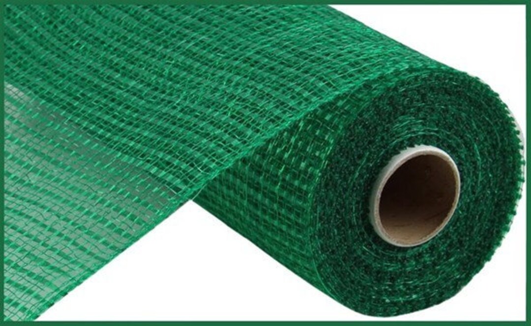 Emerald Green Horizontal Wide Stripe Mesh 10