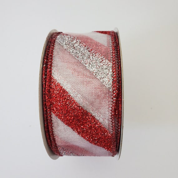 1.5 Red Wired Sheer Ribbon