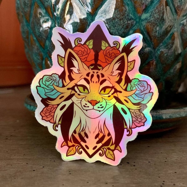 Holographic Lynx Sticker