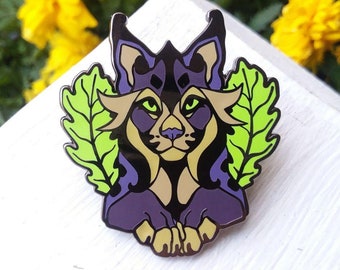 Lavender Lynx Enamel Pin