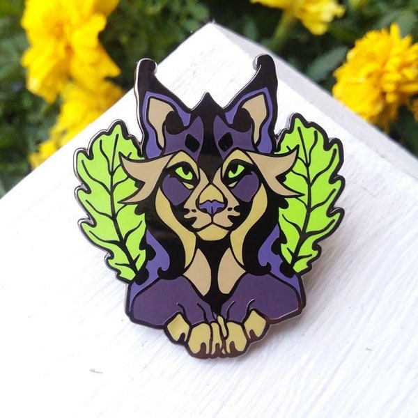 Lavender Lynx Enamel Pin