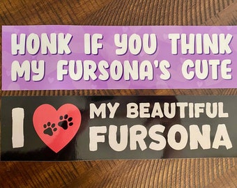 Pegatinas de parachoques peludas