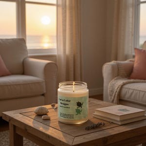 9oz Soy Candle – Vanilla Cinnamon Scented Candle Gift, Cozy Home Decor, Long Burn Time, Fall Aromatherapy Candle, Cotton Wick Jar
