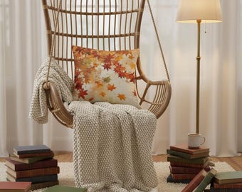 Autumn Leaves Pillow Cover, Double Sided Fall Decor