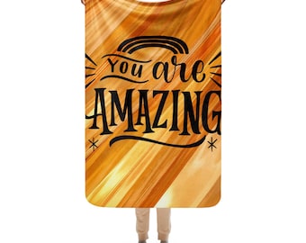 Autumn Leaves Sherpa Throw Blanket – Quote