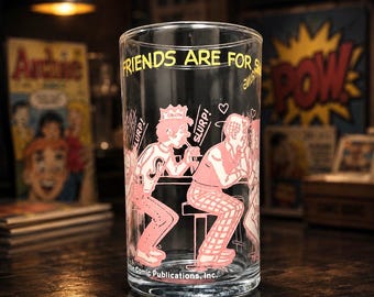 Vintage 1973 Archie Comics Jughead Friends Are For Sharing Drinking Glass Mint