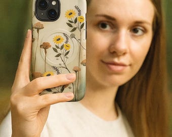 MagSafe iPhone-hoesje zachte matte of glanzende beschermhoes met bloemmotief