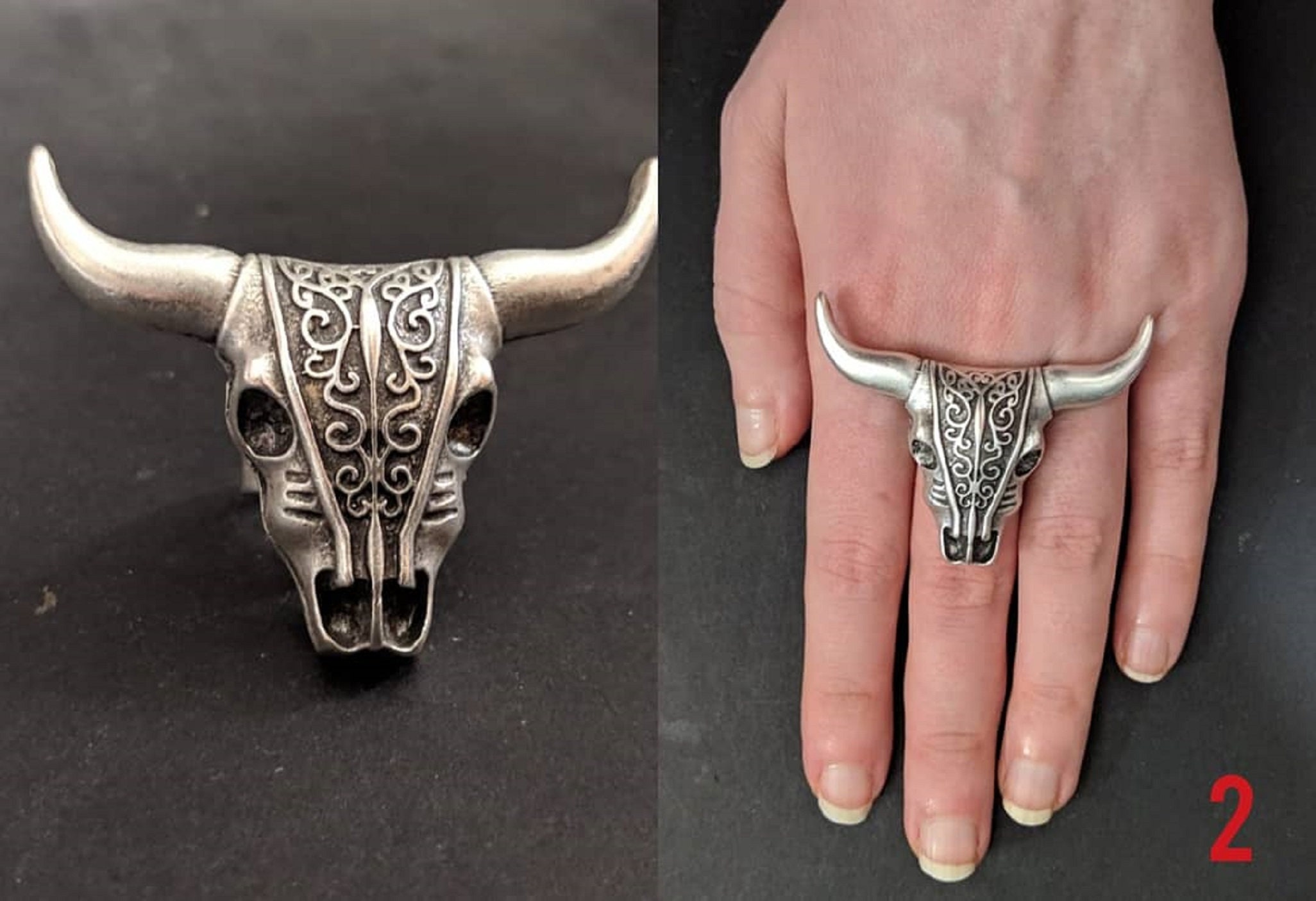 Ring new year bull cow gift symbol of the year tribalfusion | Etsy 