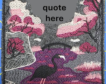 Song inspired patches- Custom Embroidered Quote and Design