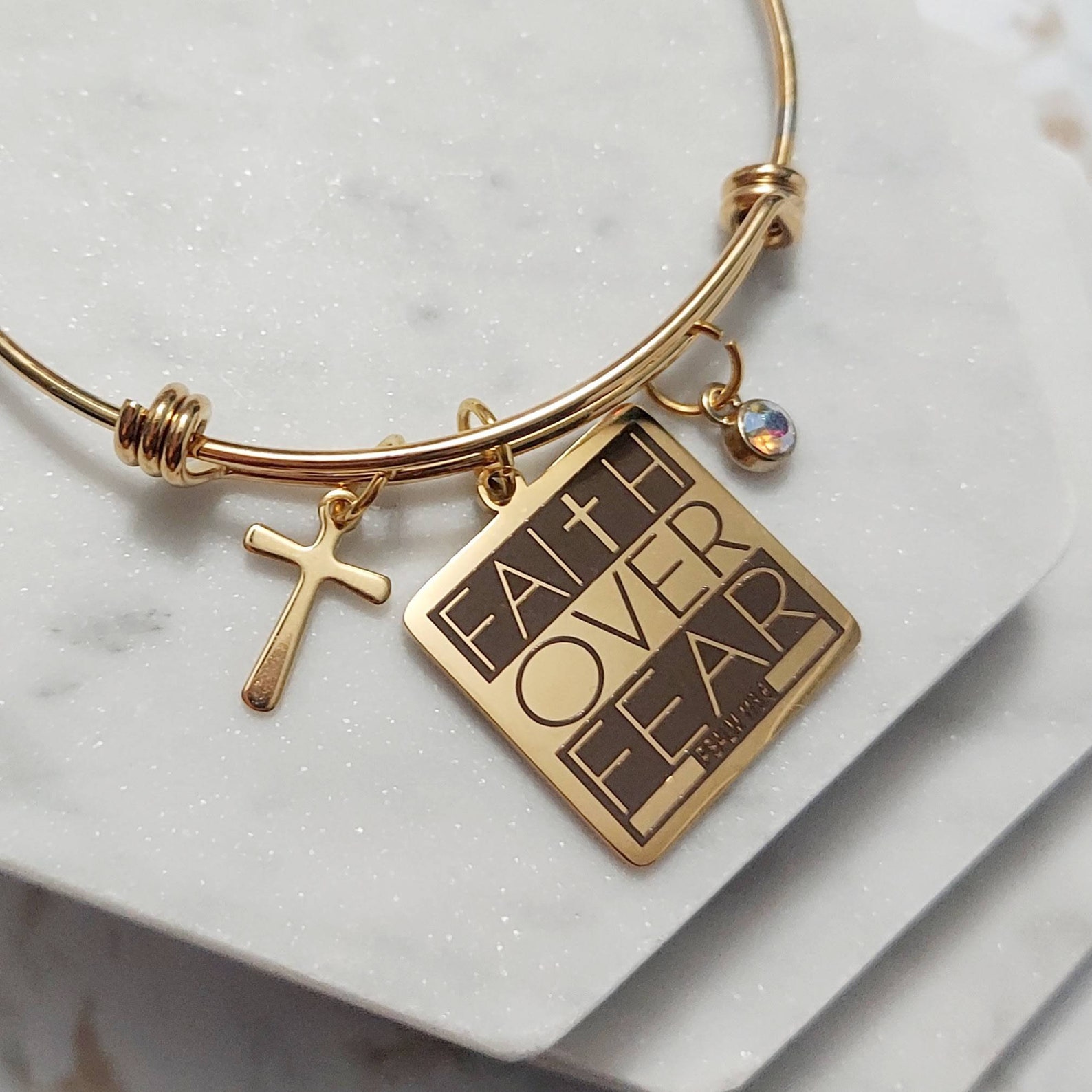 Faith over fear bracelet Faith bracelet Salvation Jewelry Etsy