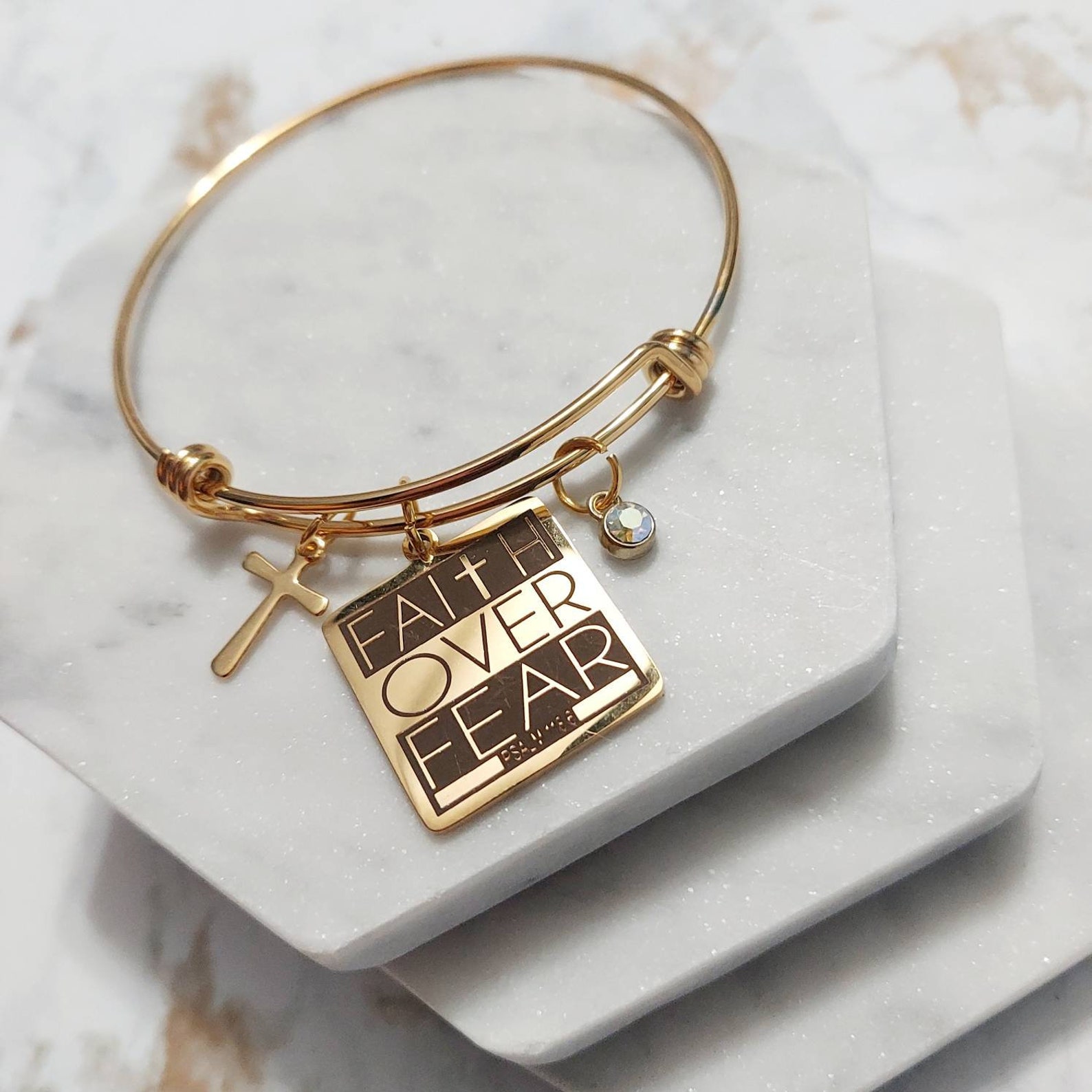 Faith over fear bracelet Faith bracelet Salvation Jewelry Etsy