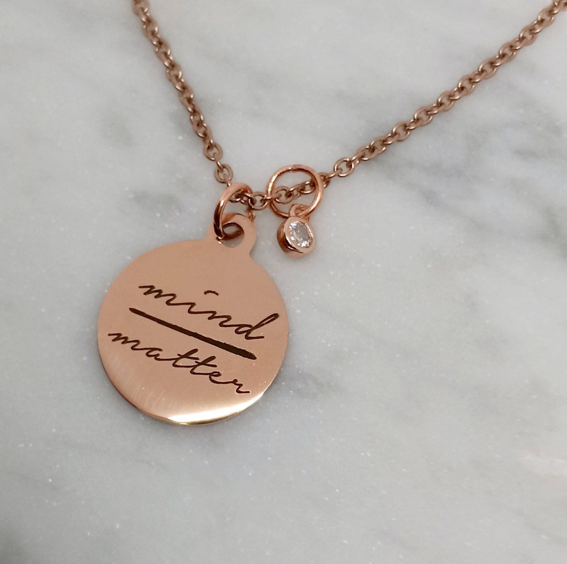 Mind over Matter charm necklace Etsy