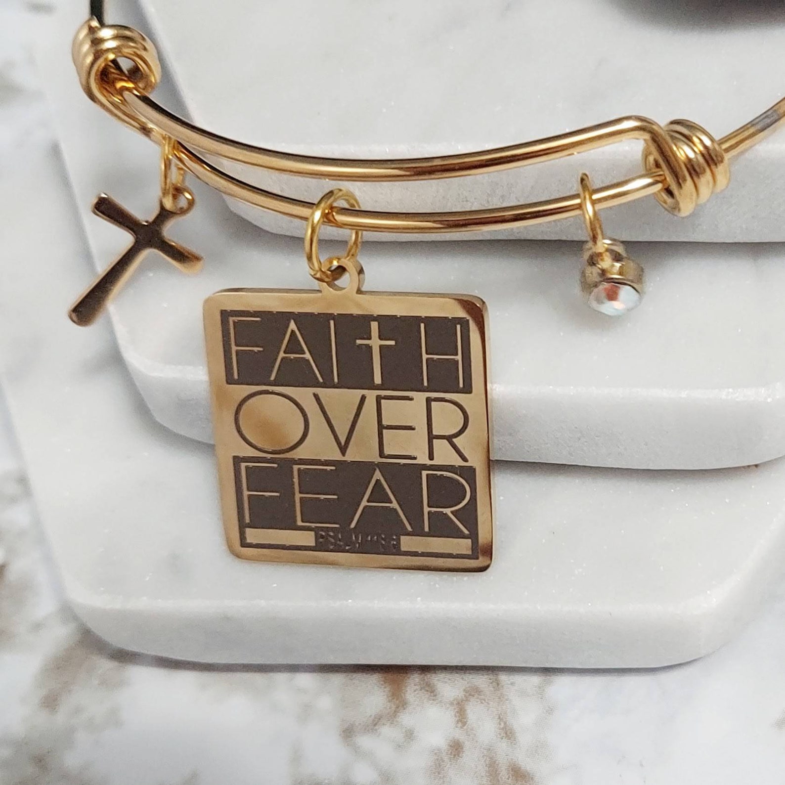 Faith over fear bracelet Faith bracelet Salvation Jewelry Etsy