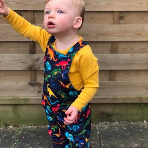 dinosaur dungarees baby