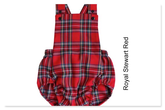 baby tartan romper