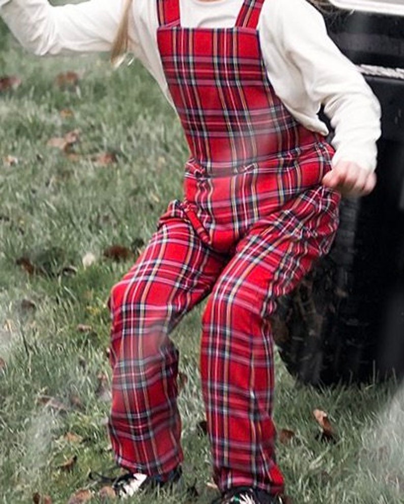 Tartan Dungarees for Baby Toddlers and Children Easy Care. Etsy UK