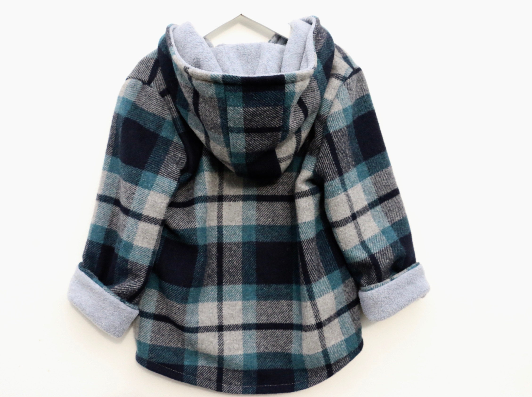 Boys lumberjack hooded Jacket Unisex Wool Coat Toddler Etsy
