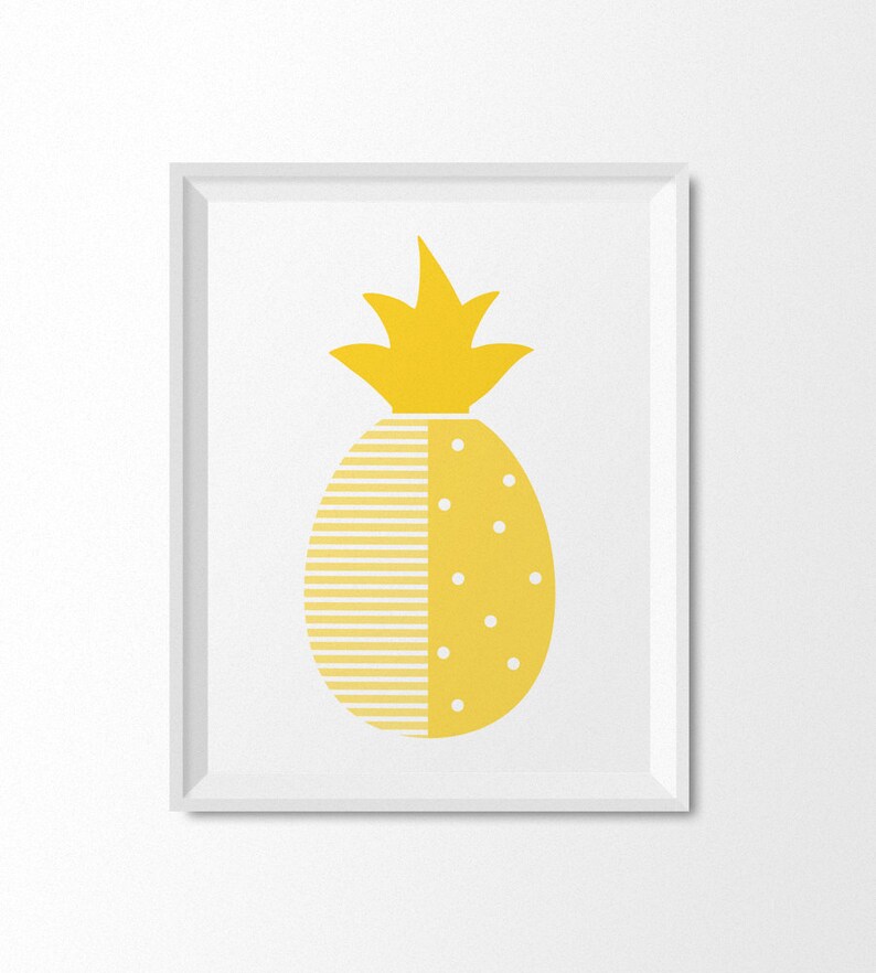 Pineapple Nursery Print Modern Nursery Art Printable Fruit Etsy