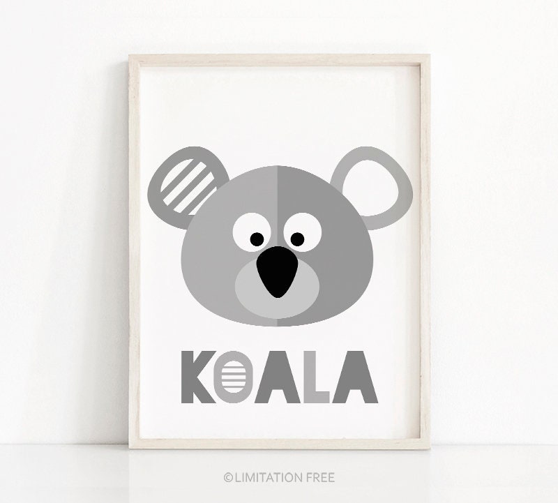 Printable Nursery Art Animal Nursery Print Kids Wall Art | Etsy